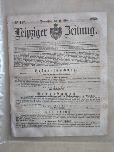 Leipziger zeitung mai - zeitung, 19.