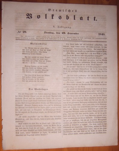 Bremen 1840 zeitung - bremen,