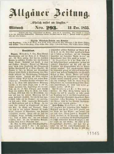 Allgäuer zeitung 293 12 - nr., 293,