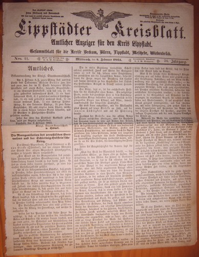 Lippstadt 1865 zeitung - ,