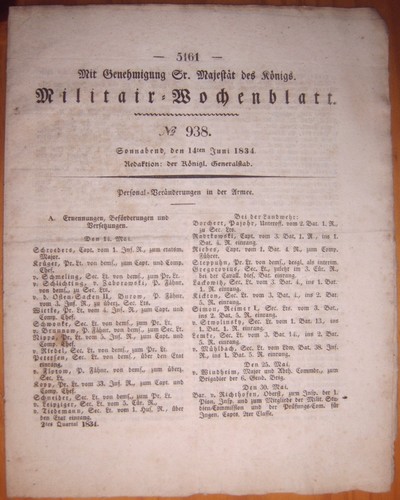 Militär wochenblatt 1834 - militär-wochenblatt, 14.6.1834