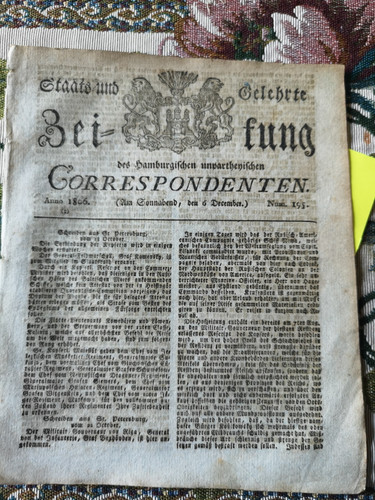 1806 zeitung hamburg - hamburg, 195
