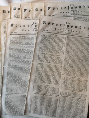 1853 nürnberg 7 zeitungen - rk/,