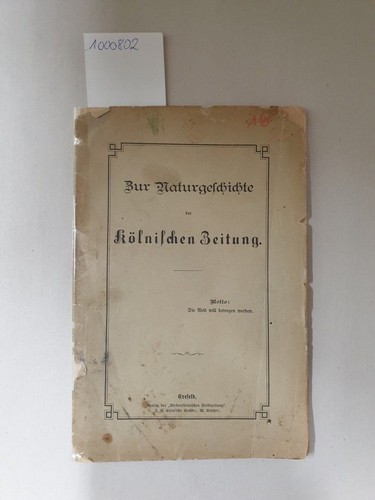 Zur naturgeschichte der - zur,