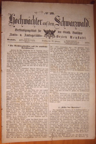 Neustadt schwarzwald 1871 - neustadt-schwarzwald, 28.2.1871
