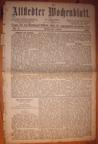 Allstedt 1897 zeitung - allstedt,