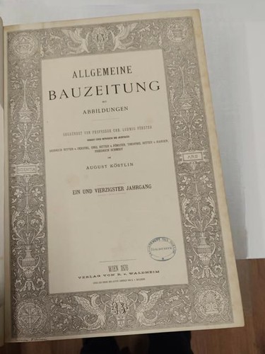 Allgemeinen bauzeitung mit - allgemeinen,