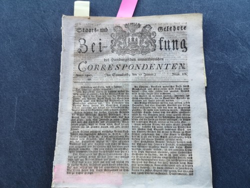 1807 zeitung coburg - rk,