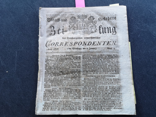 1807 zeitung hamburg 3 - rk,
