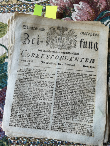 1806 zeitung hamburg 192 - hamburg, 4